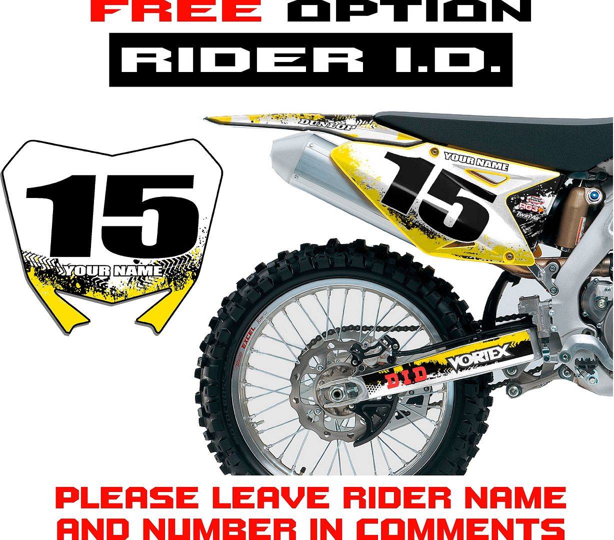 19992000 SUZUKI RM 125 GRAPHICS KIT DECALS DIRTBIKE MX RM125 DECO